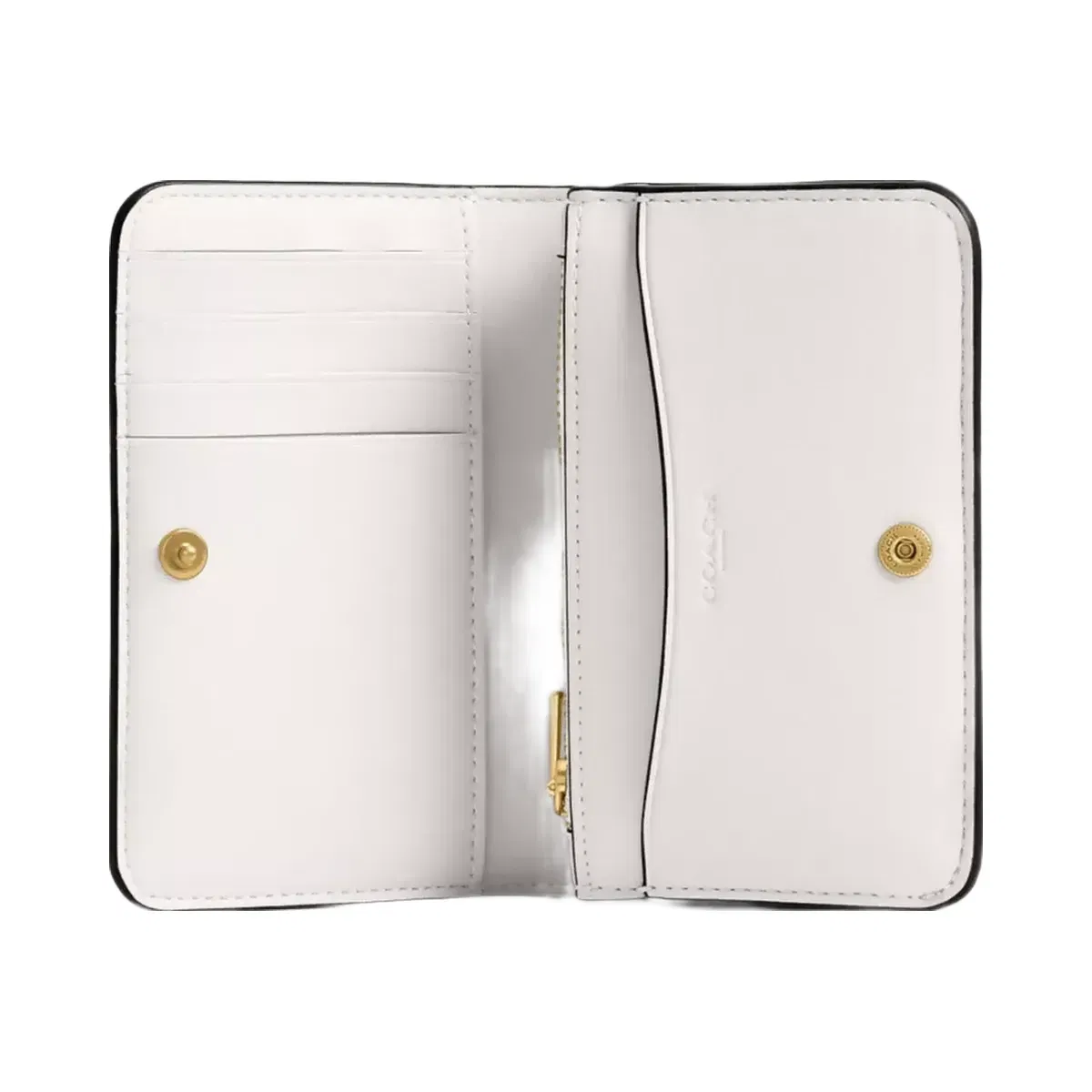 Coach Essential Slim Card Case in Brass Chalk
