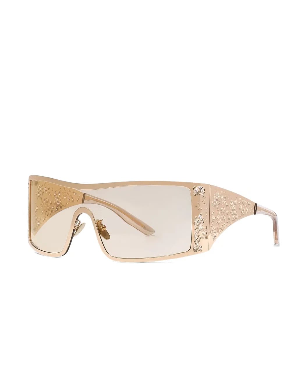 floral-embellished oversized sunglasses