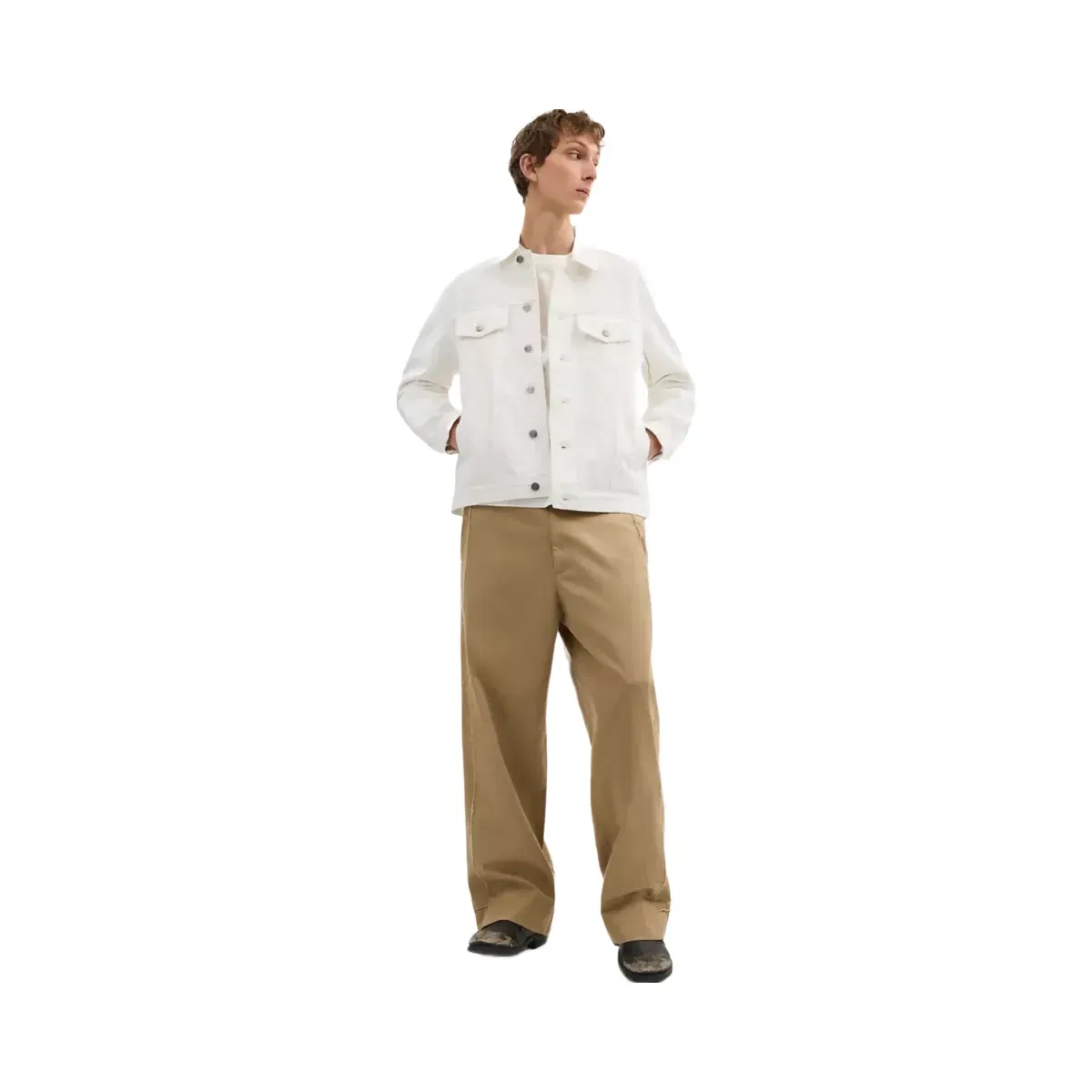 Coach Trucker Jacket in White