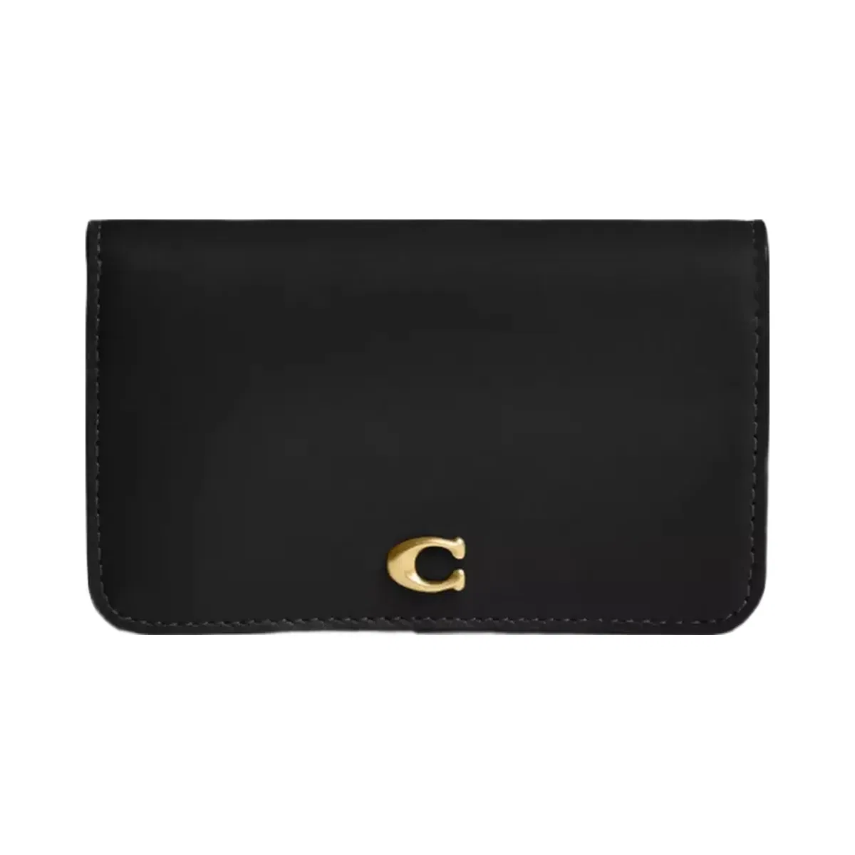 Coach Essential Slim Card Case in Brass Black