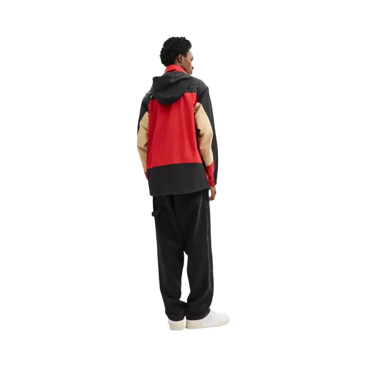 Coach Convertible Windbreaker in Black Red