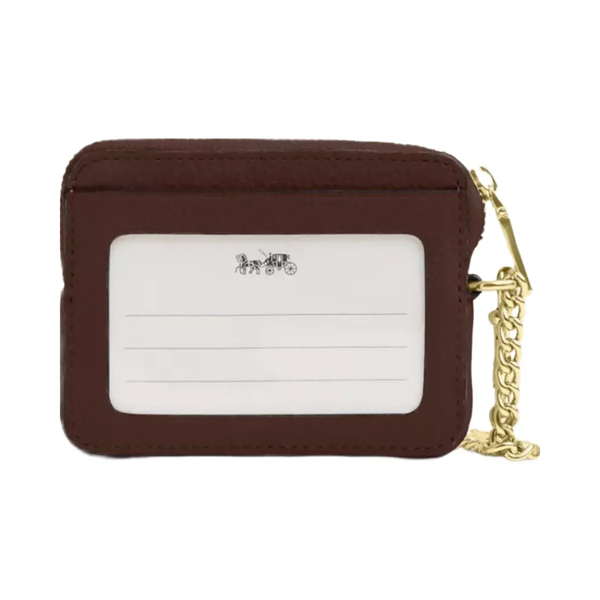 Coach Zip Card Case in Gold Maple