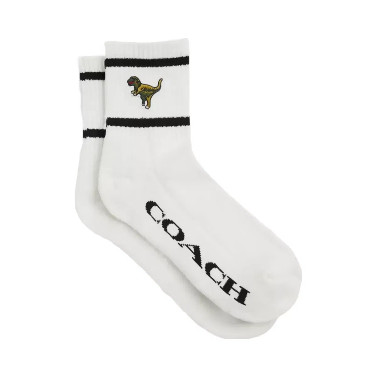 Coach Rexy Quarter Crew Socks Chalk