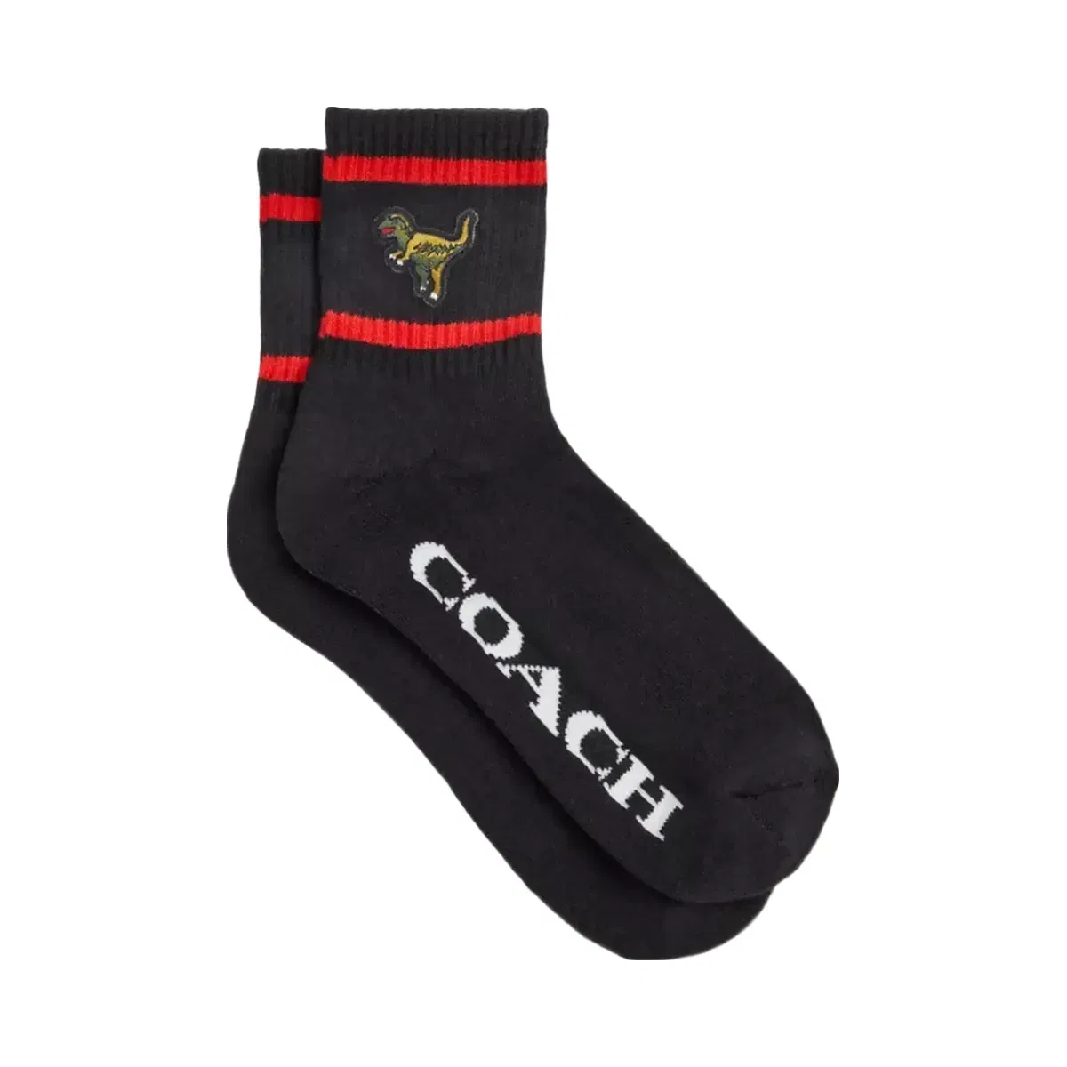 Coach Rexy Quarter Crew Socks Black
