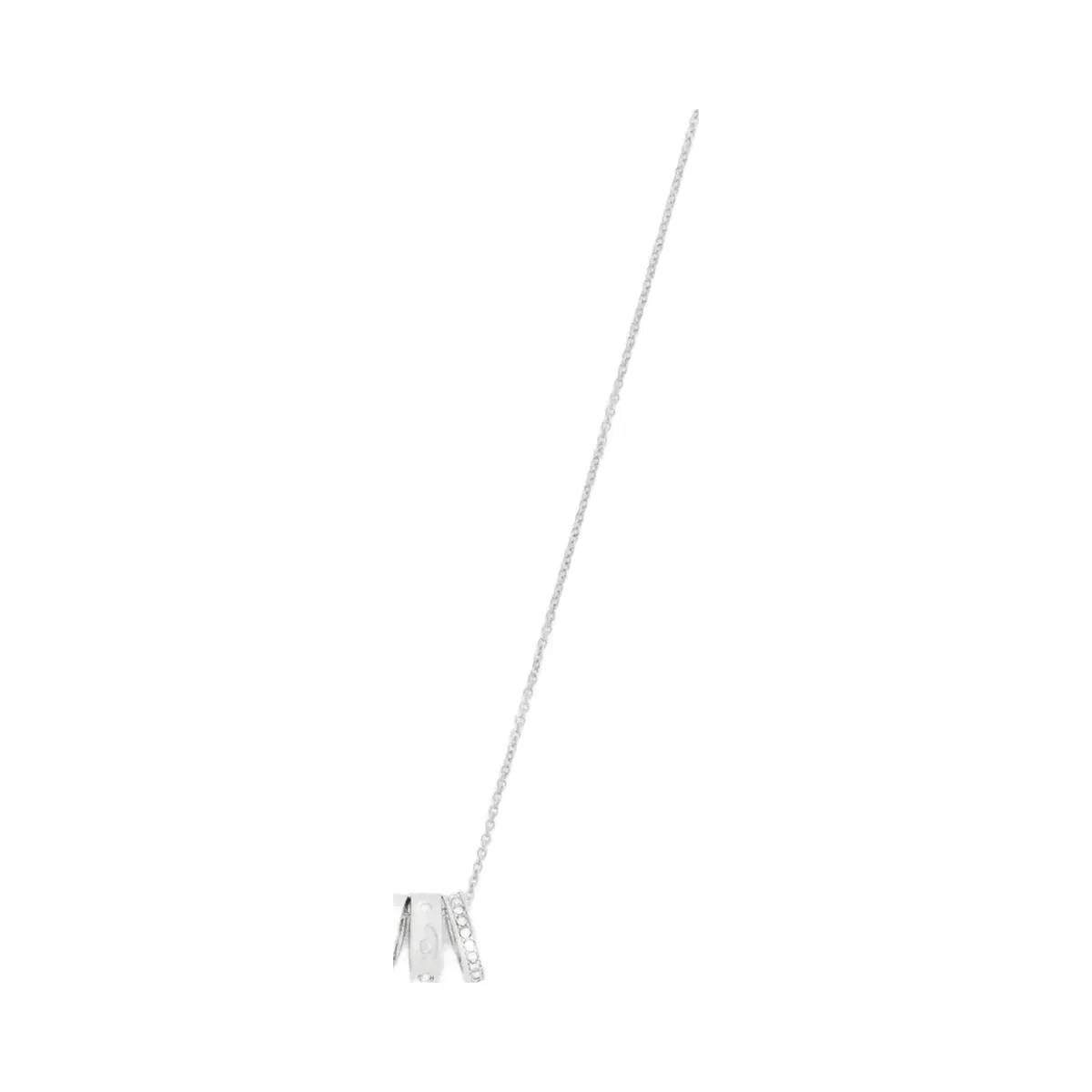 Coach Repeated C Rondelle Necklace in Silver