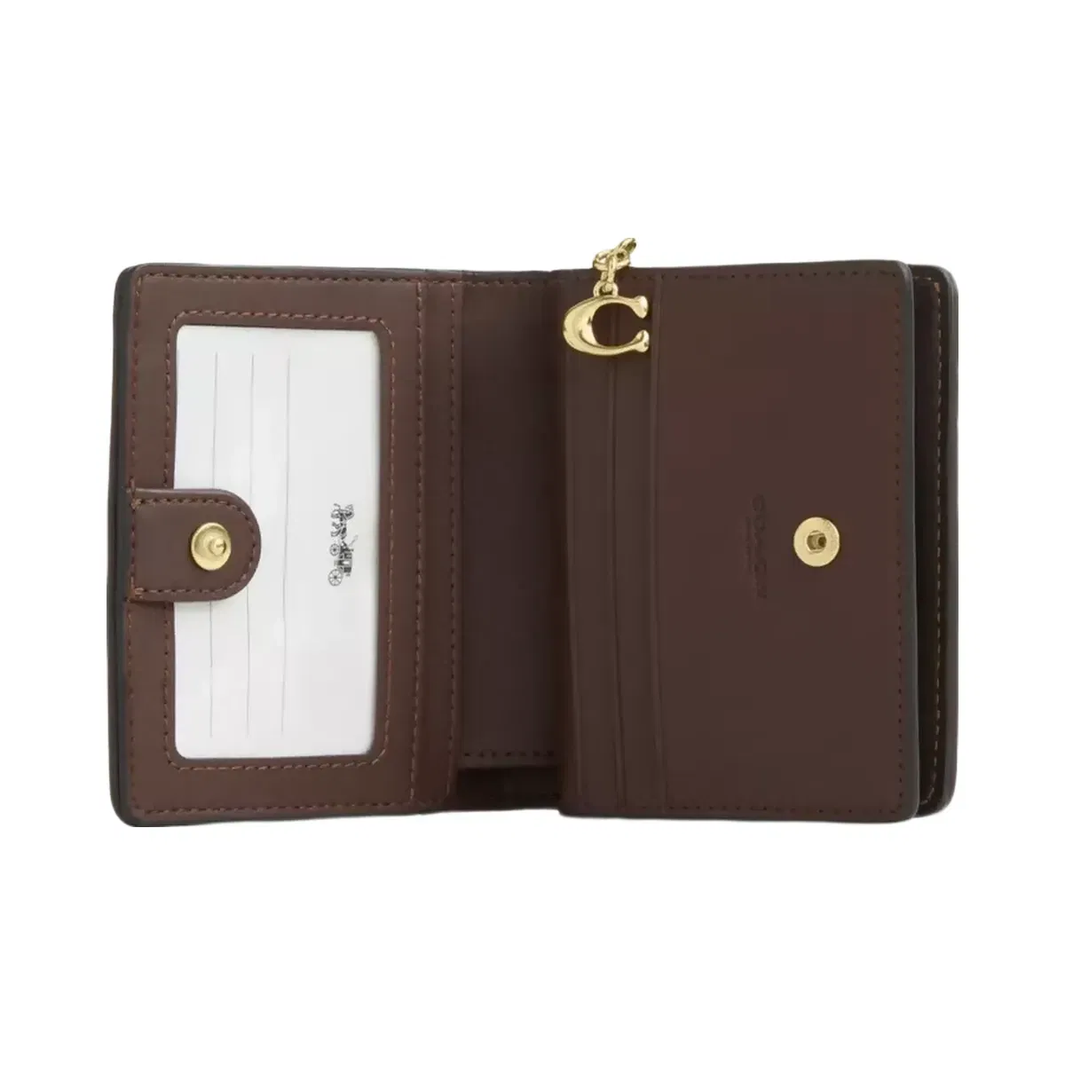 Coach Snap Wallet In Signature Chenille in Gold Truffle