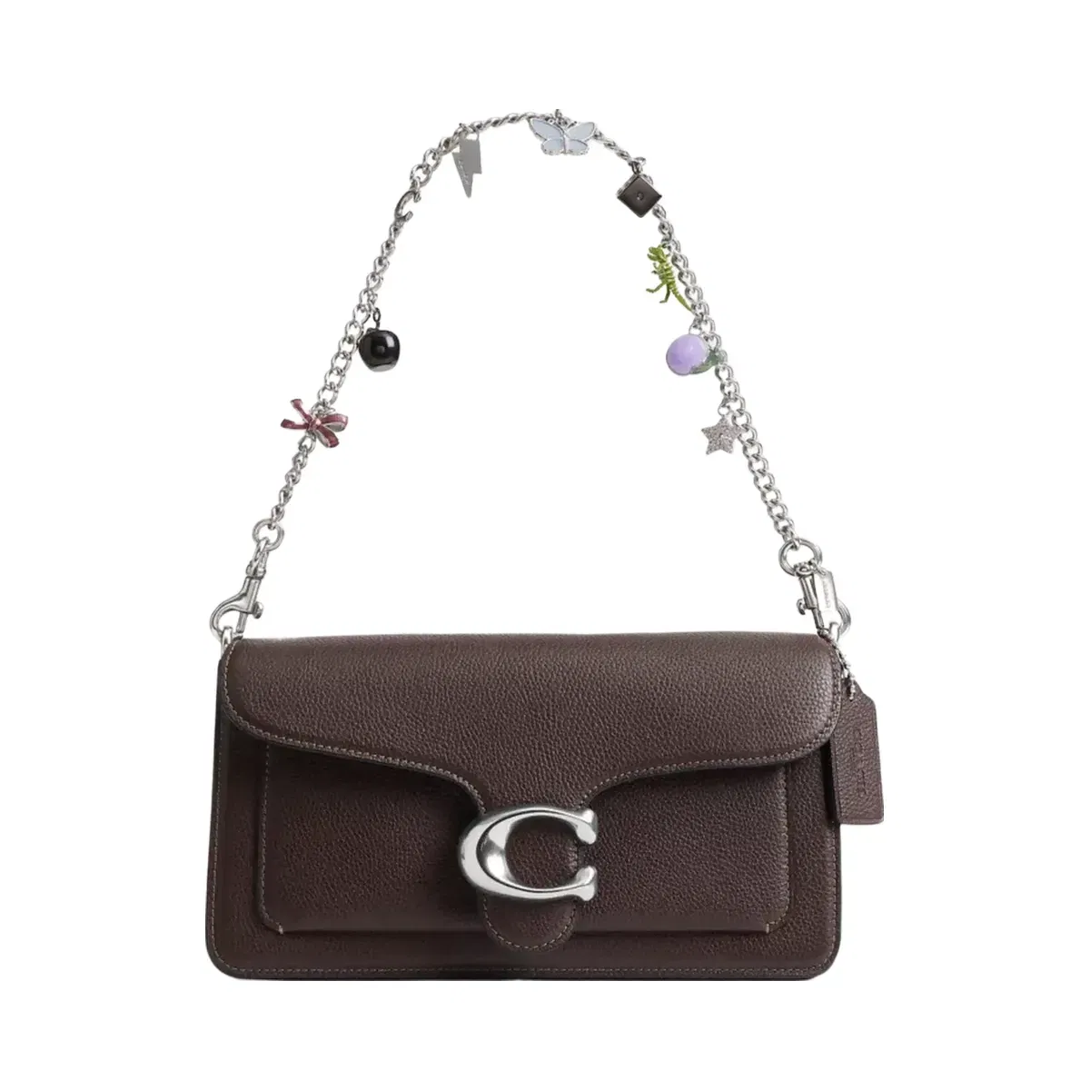 Coach Charm Chain Strap Silver Multi