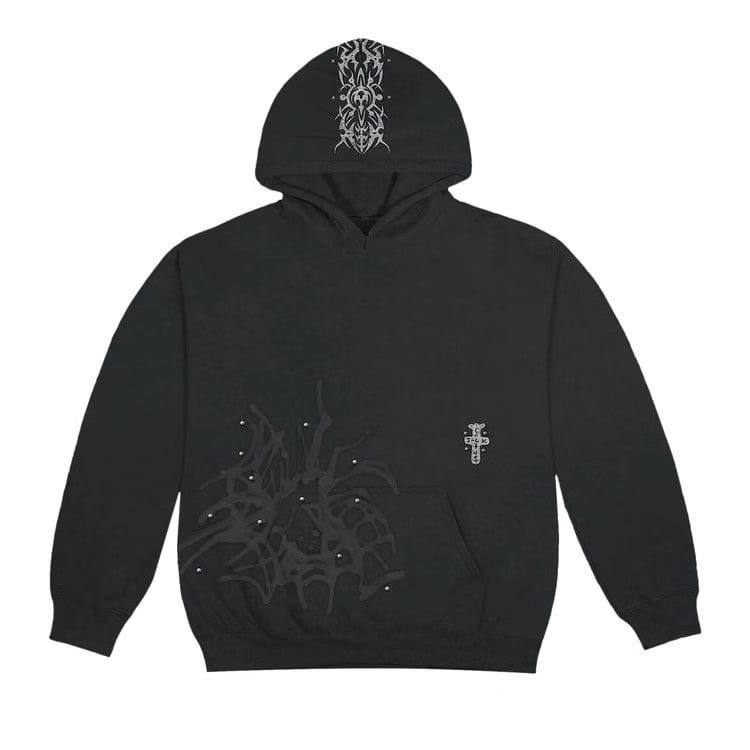 Cactus Jack by Travis Scott Studded Hoodie Black