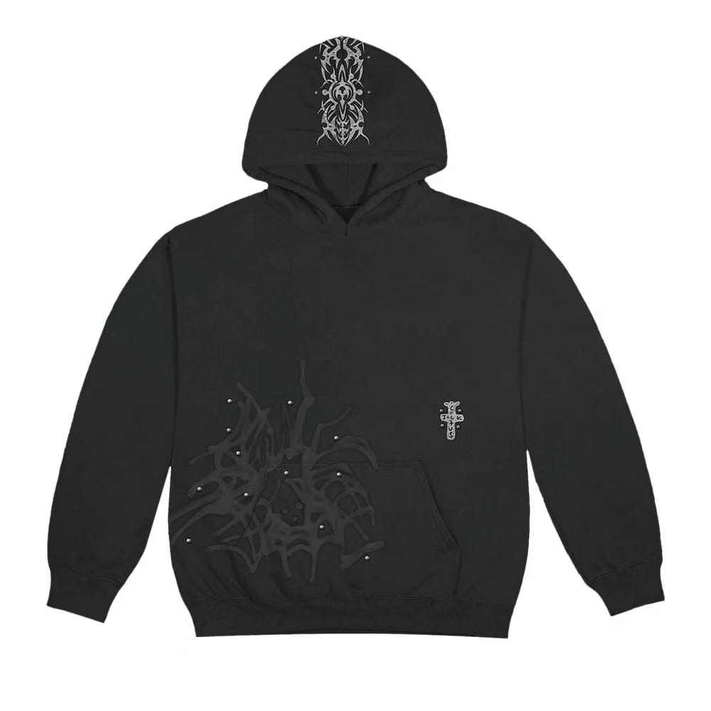 Cactus Jack by Travis Scott Studded Hoodie Black