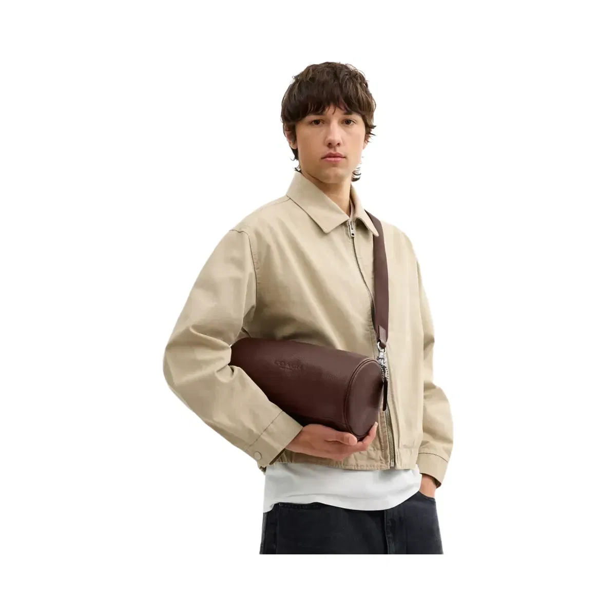 Coach Andre Barrel Bag 30 in Silver Maple