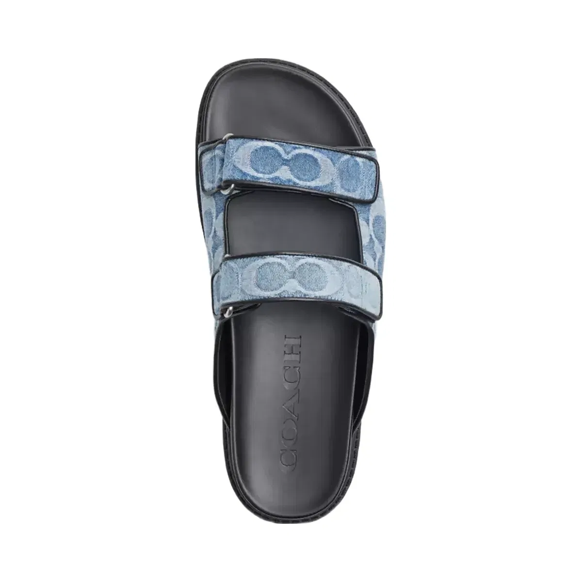 Coach Double Banded Sandal In Signature Denim in Denim Blue