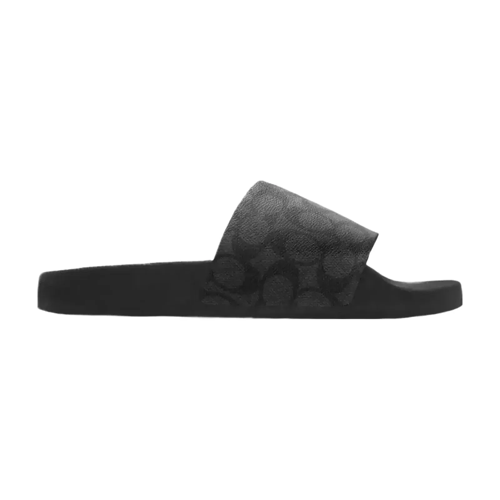 Coach Slide In Signature Canvas in Charcoal Black