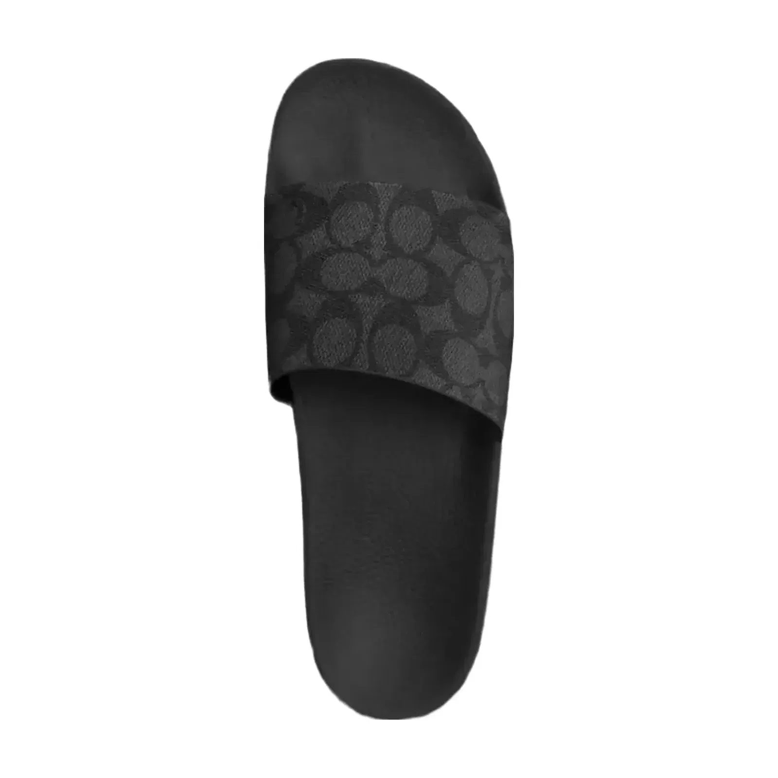 Coach Slide In Signature Canvas in Charcoal Black