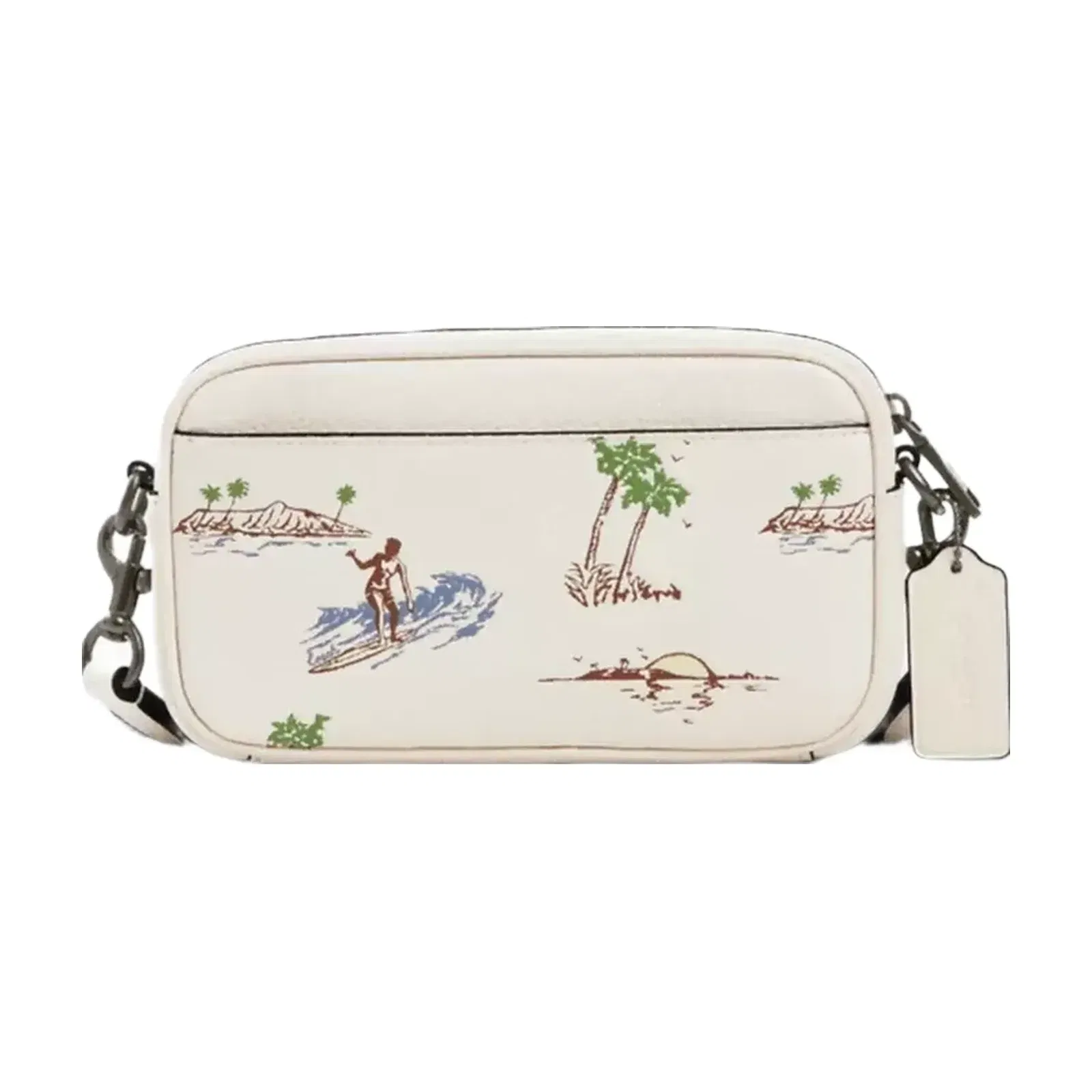 Coach Jayden Crossbody Bag With Surf Print in Gunmetal Chalk Multi
