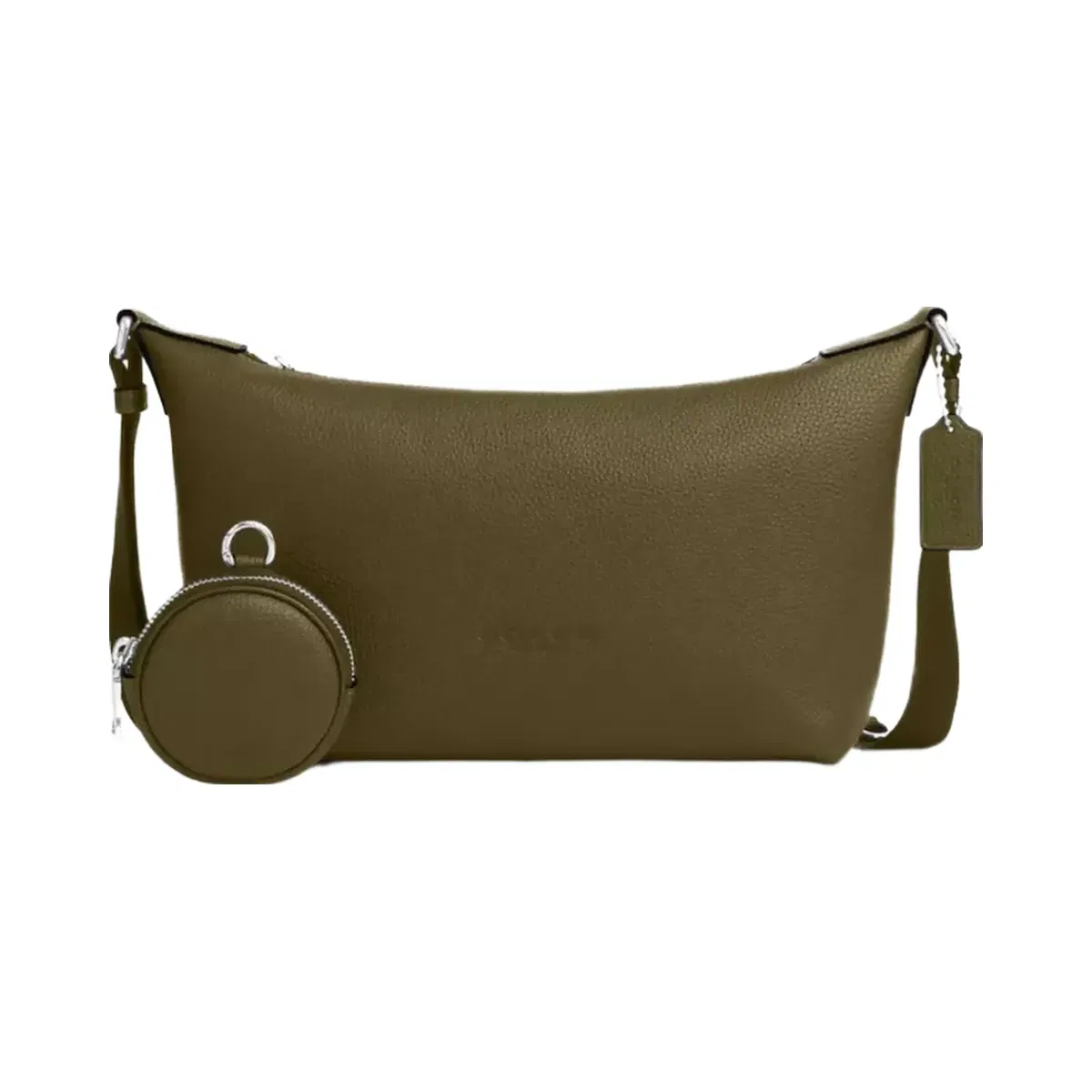 Coach Small Finn Crossbody Bag With Pouch in Silver Olive