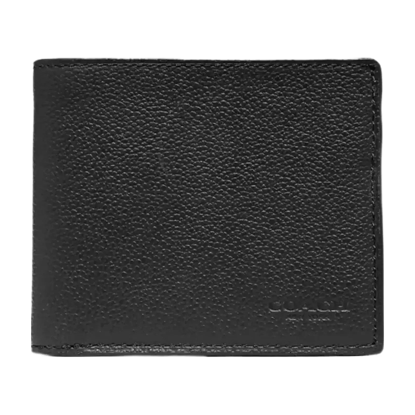 Coach Id Billfold Wallet in Black Antique Nickel Black