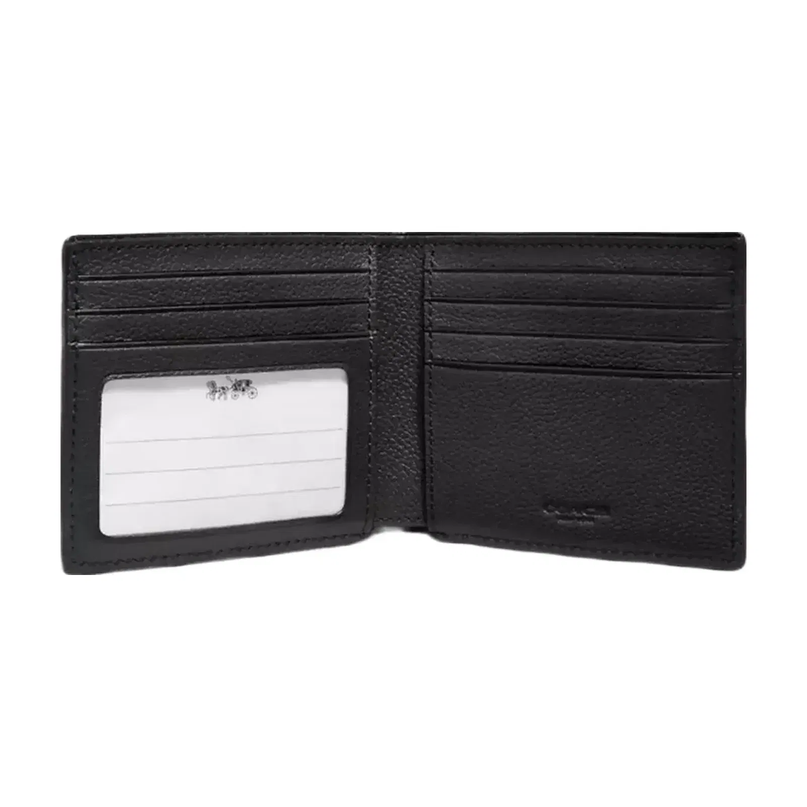 Coach Id Billfold Wallet in Black Antique Nickel Black