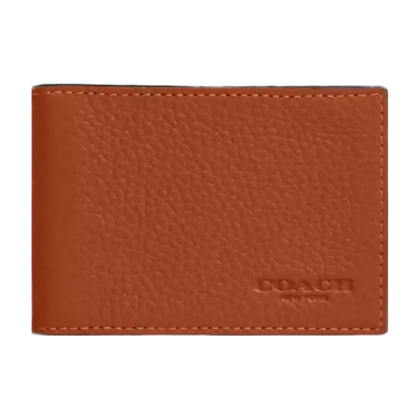 Coach Compact Billfold Wallet in Amber Brown