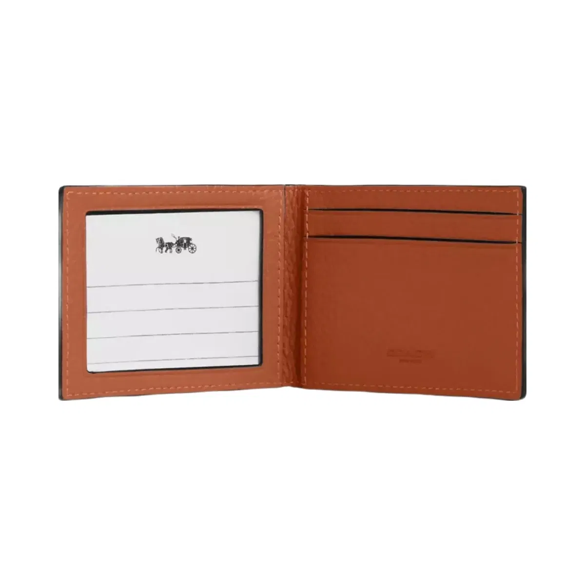Coach Compact Billfold Wallet in Amber Brown