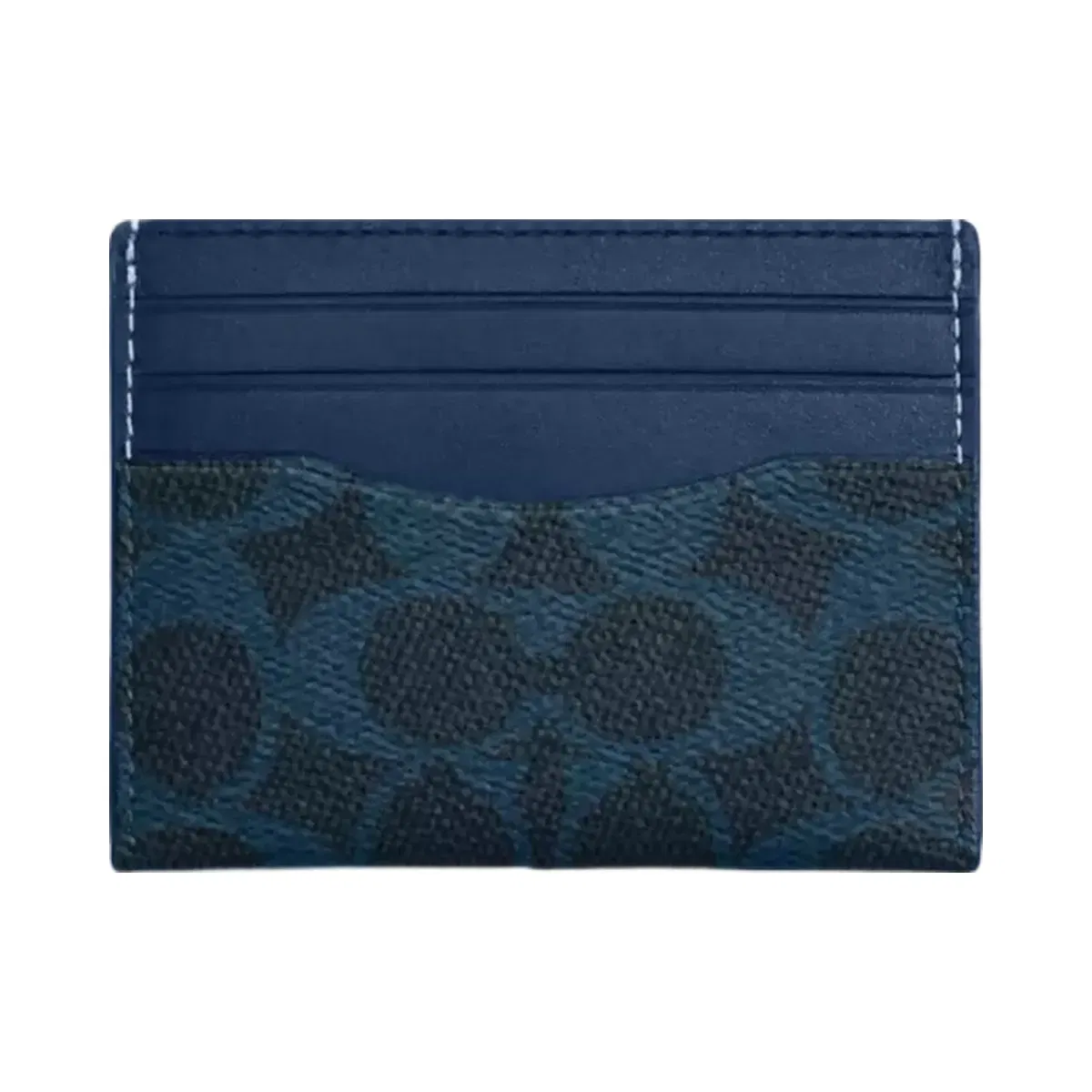 Coach Slim Id Card Case In Signature Canvas in Ink Blue