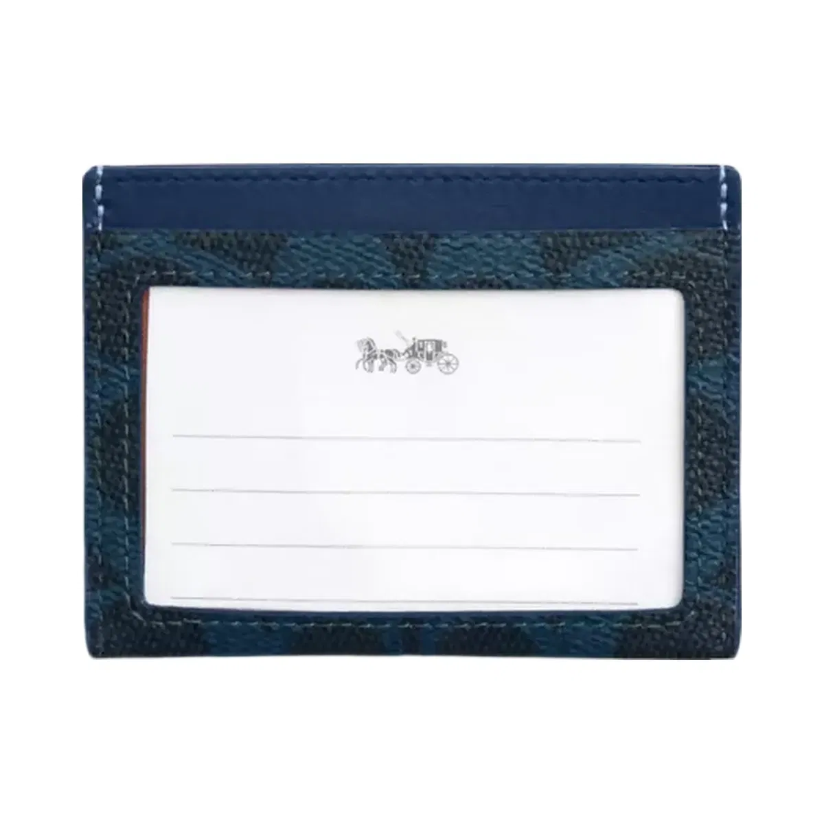 Coach Slim Id Card Case In Signature Canvas in Ink Blue