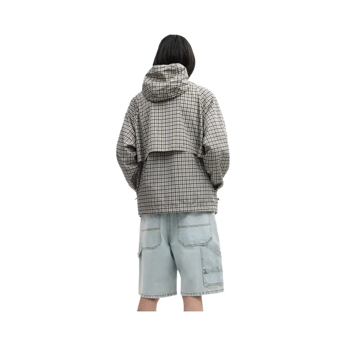 Coach Plaid Windbreaker In Recycled Polyester in Beige