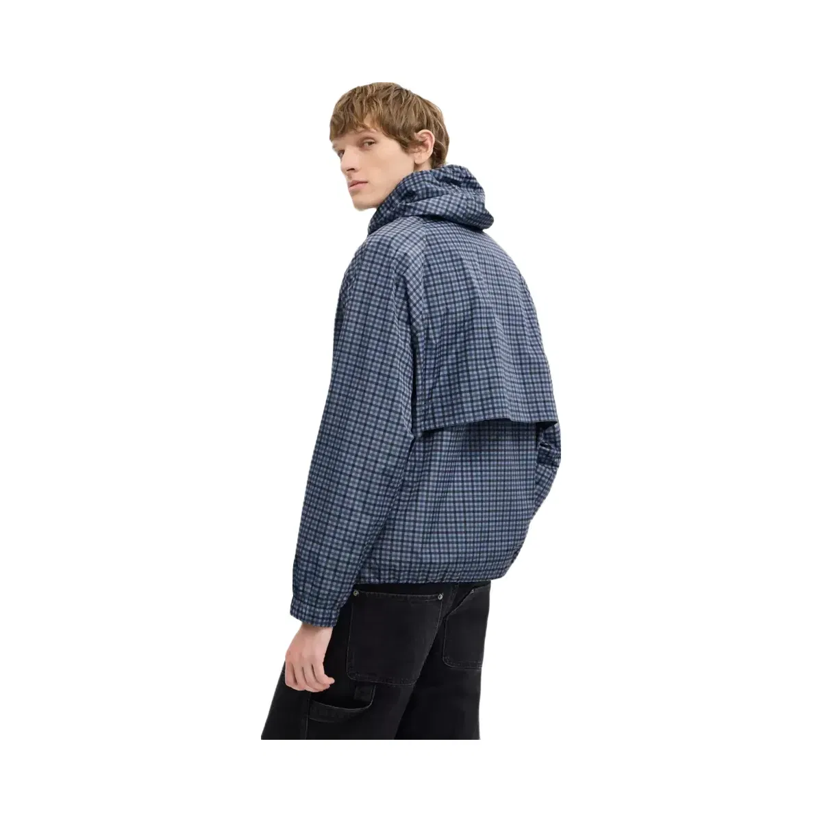 Coach Plaid Windbreaker In Recycled Polyester in Blue