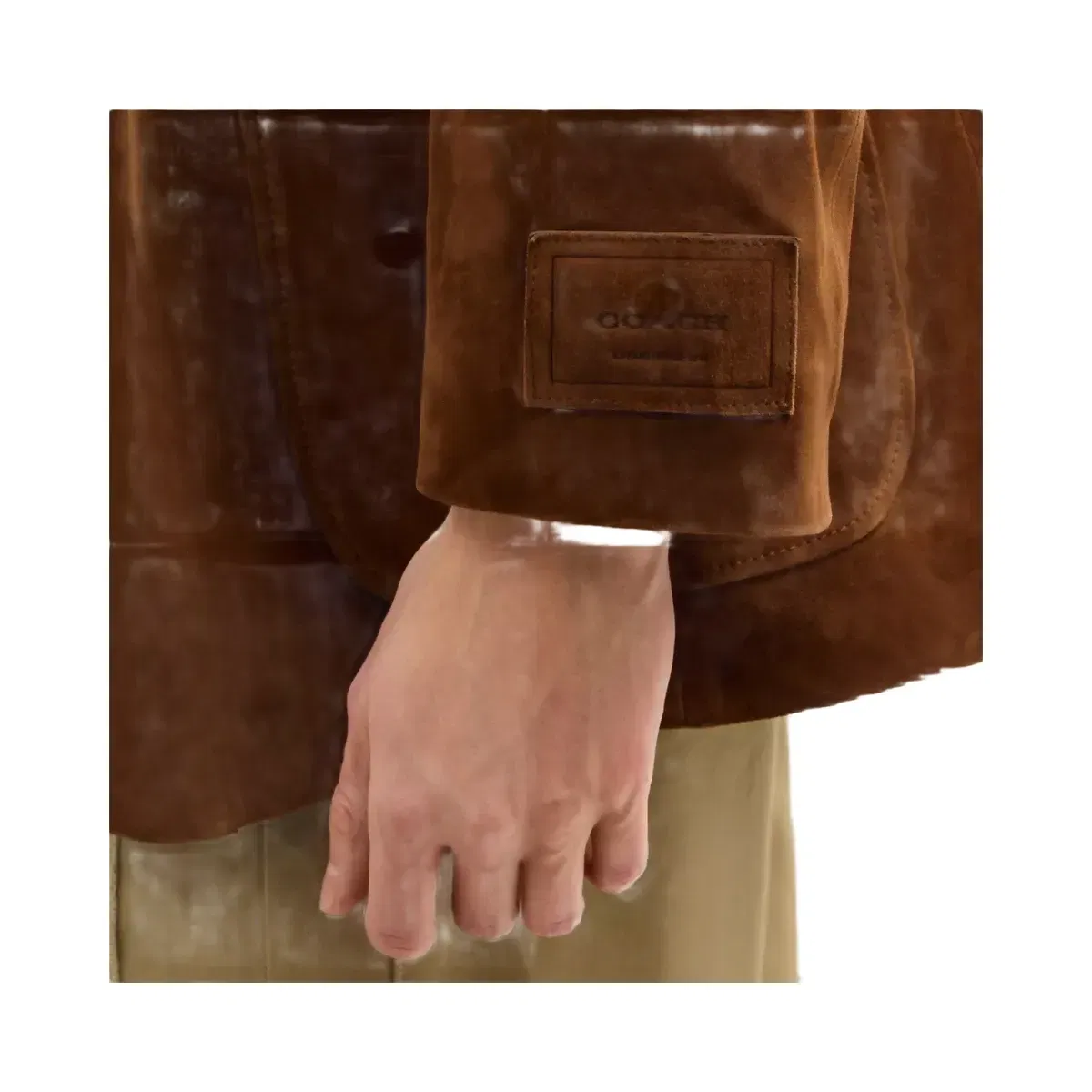 Coach Suede Western Blazer in Dark Brown