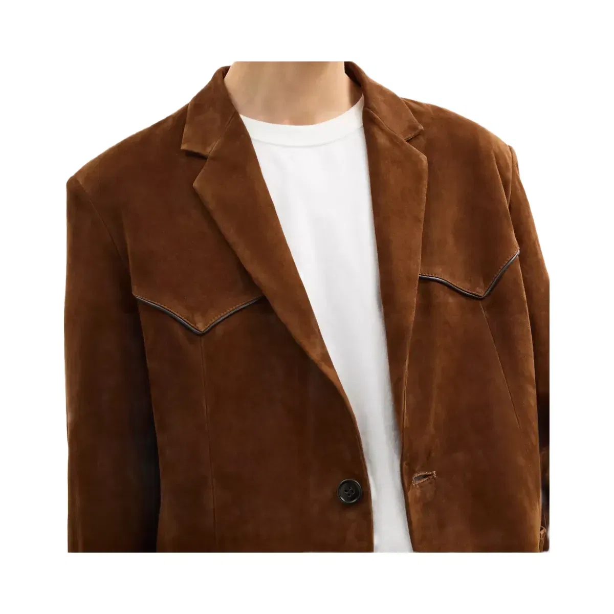 Coach Suede Western Blazer in Dark Brown