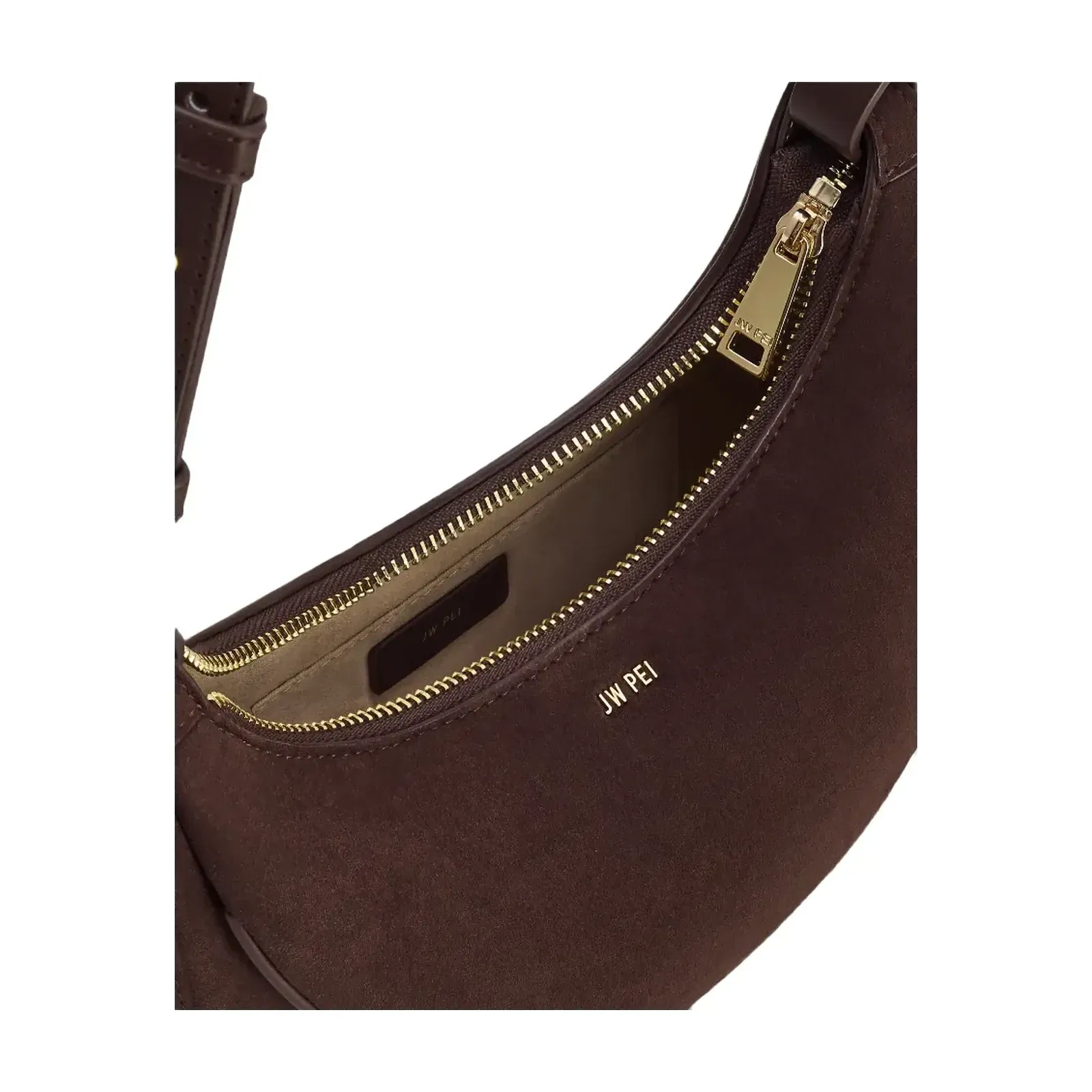 JW PEI Sharon Faux Suede Crossbody Bag Coffee Brown