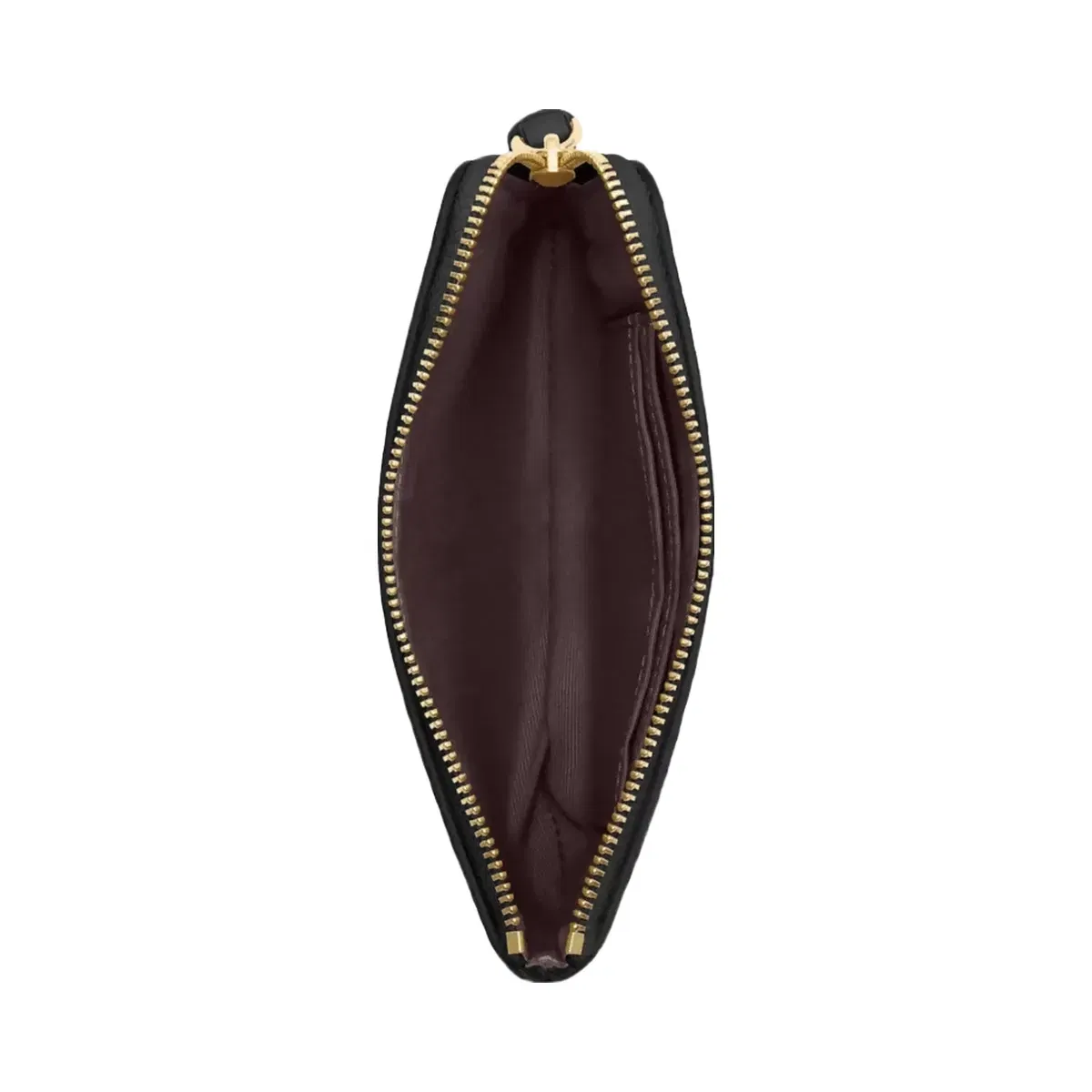 Coach Corner Zip Wristlet in Gold Black