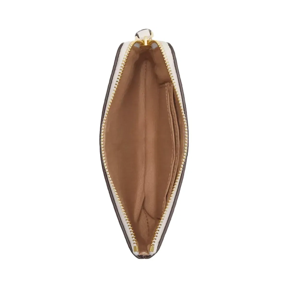 Coach Corner Zip Wristlet in Gold Chalk