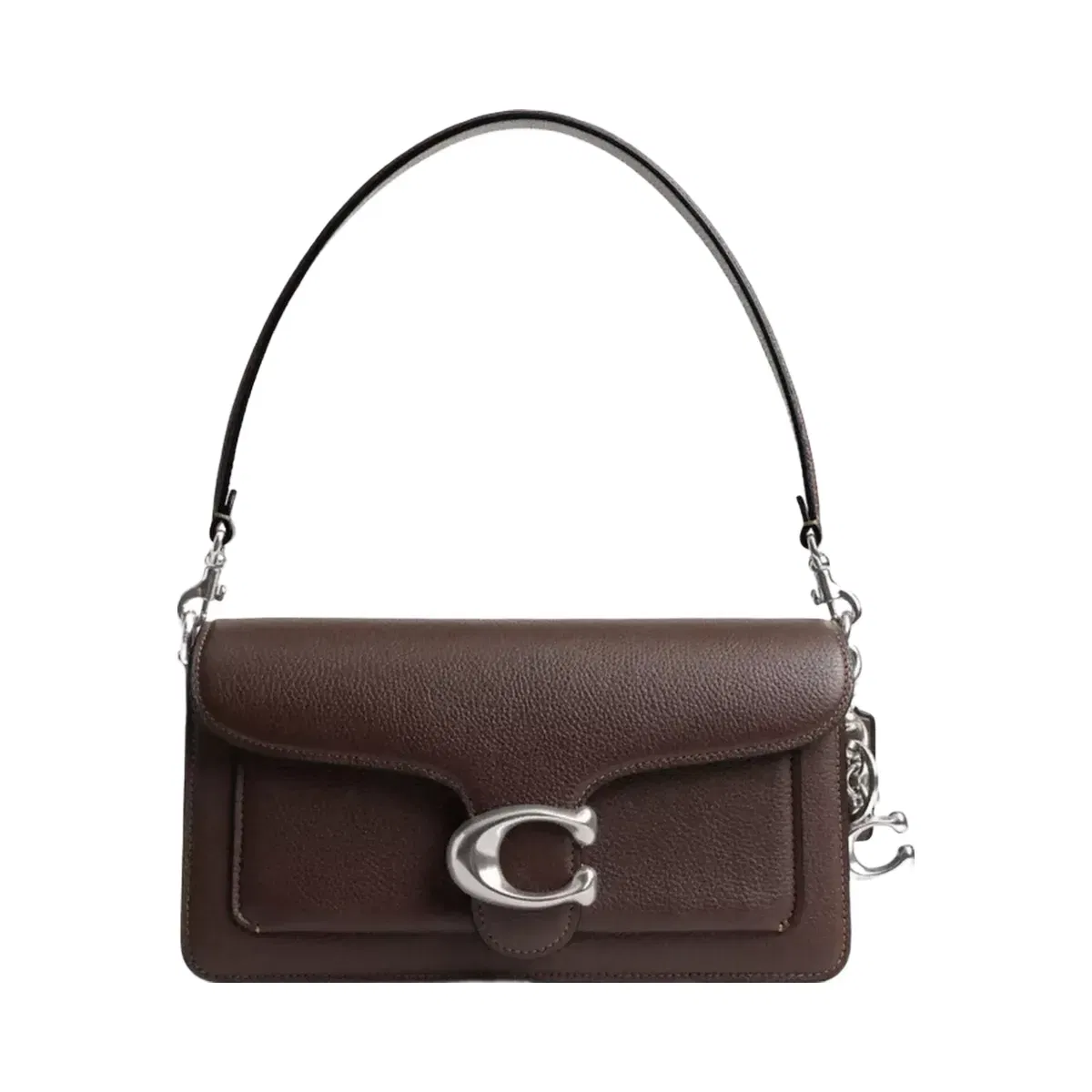 Coach Signature Bag Charm in Silver