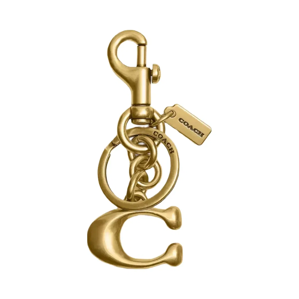 Coach Signature Bag Charm in Brass Brass