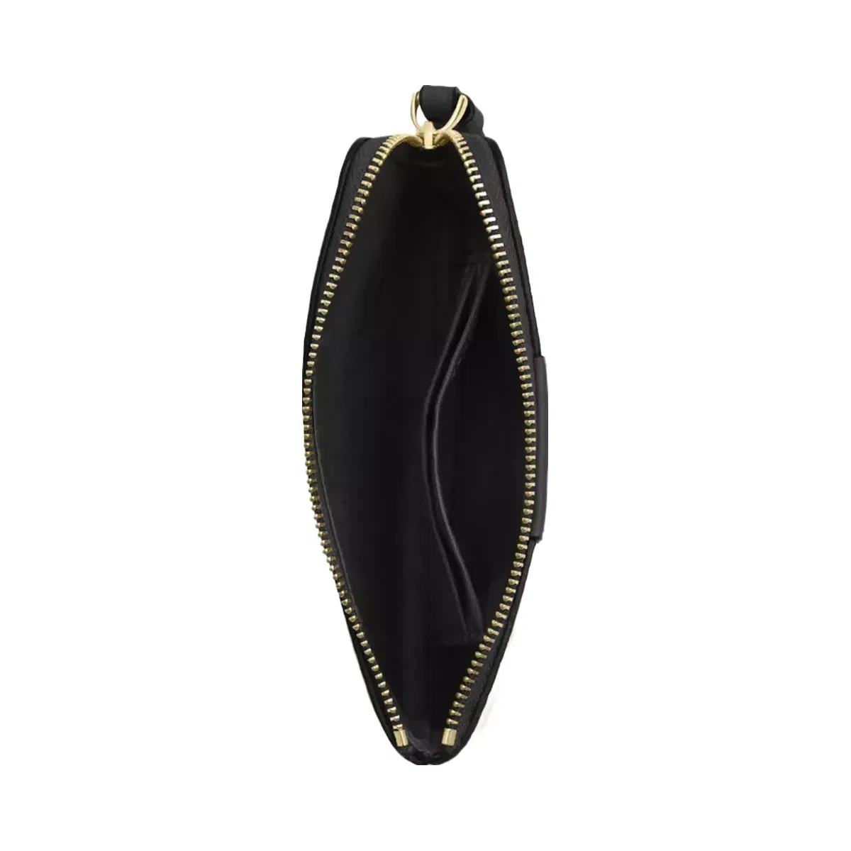 Coach Corner Zip Wristlet In Signature Canvas With Stripe in Gold Tan Black