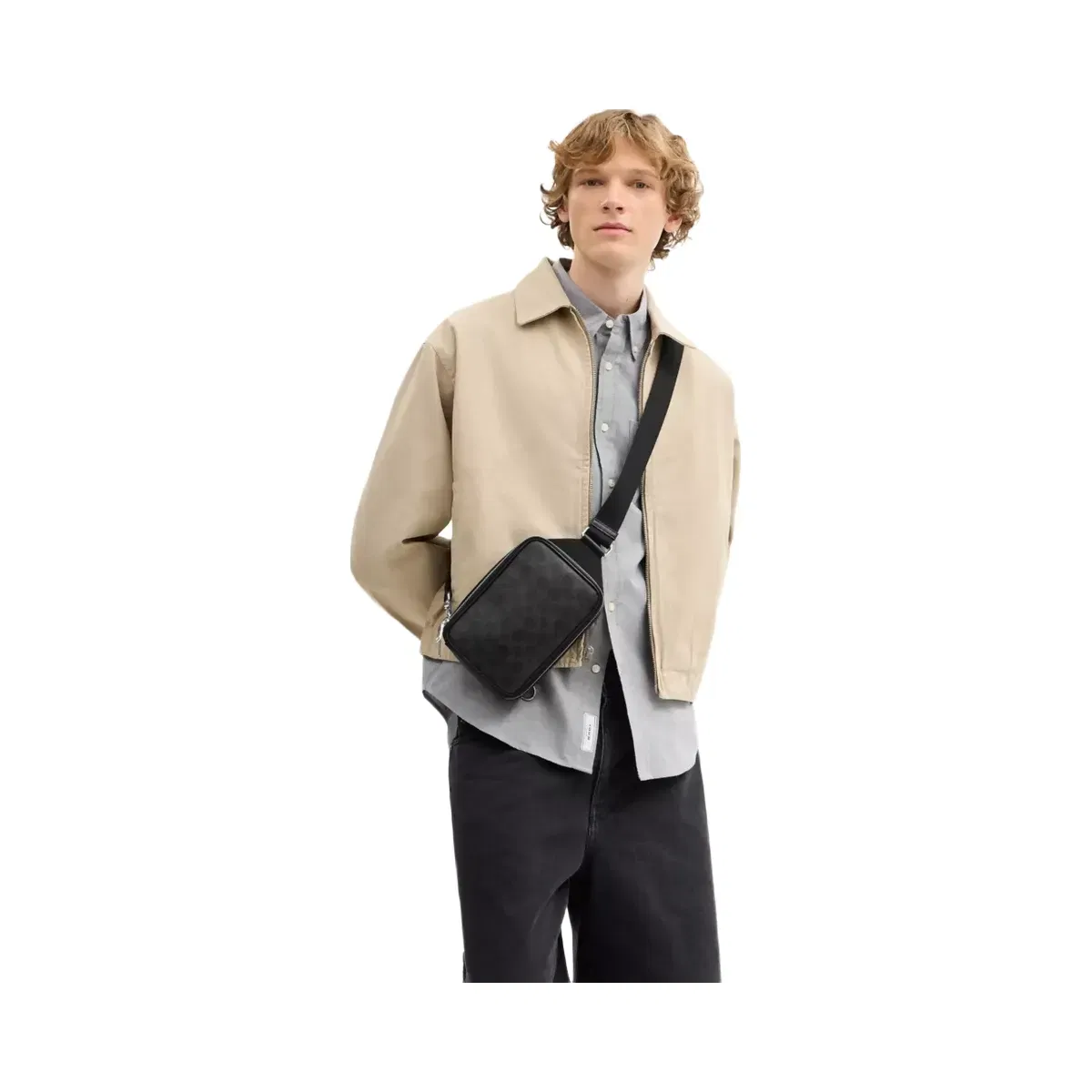 Coach Ray Pack In Signature Canvas Silver Black Signature