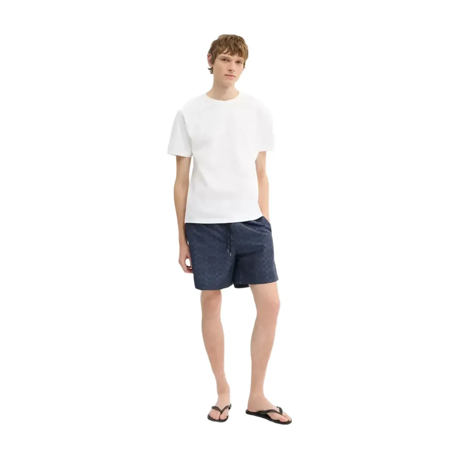 Coach Signature Swim Trunks In Recycled Polyester in Navy