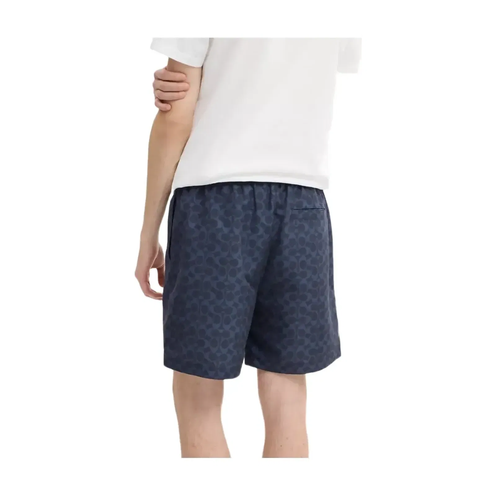 Coach Signature Swim Trunks In Recycled Polyester in Navy