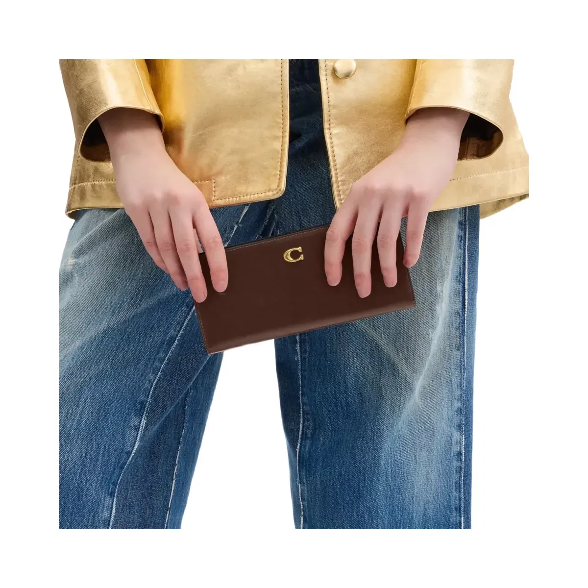 Coach Essential Slim Wallet in Brass Maple