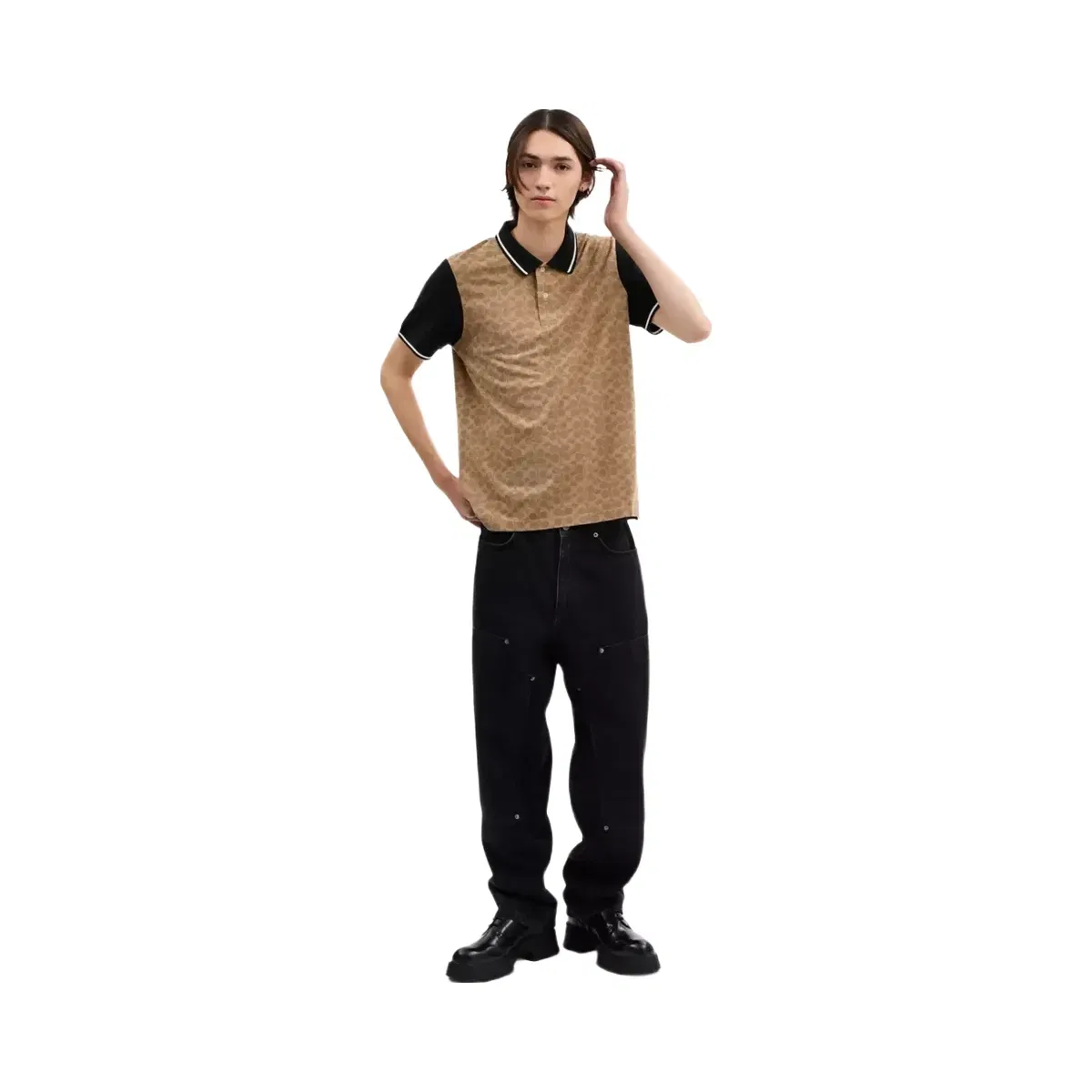 Coach Signature Polo in Tan Signature