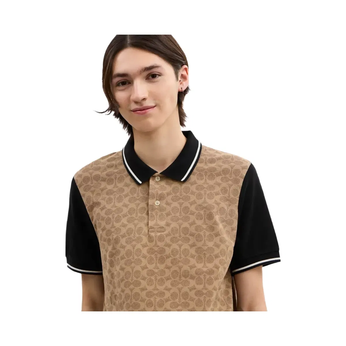Coach Signature Polo in Tan Signature