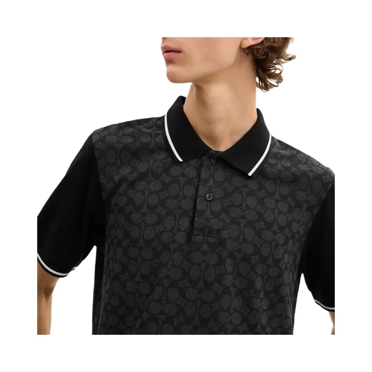 Coach Signature Polo in Charcoal Signature