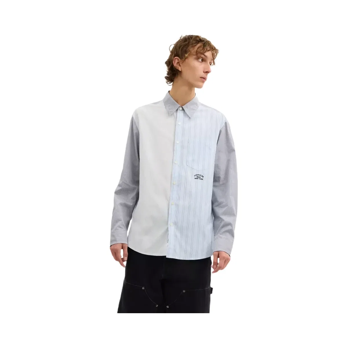 Coach Mashup Stripe Shirt in Blue Blue Multi