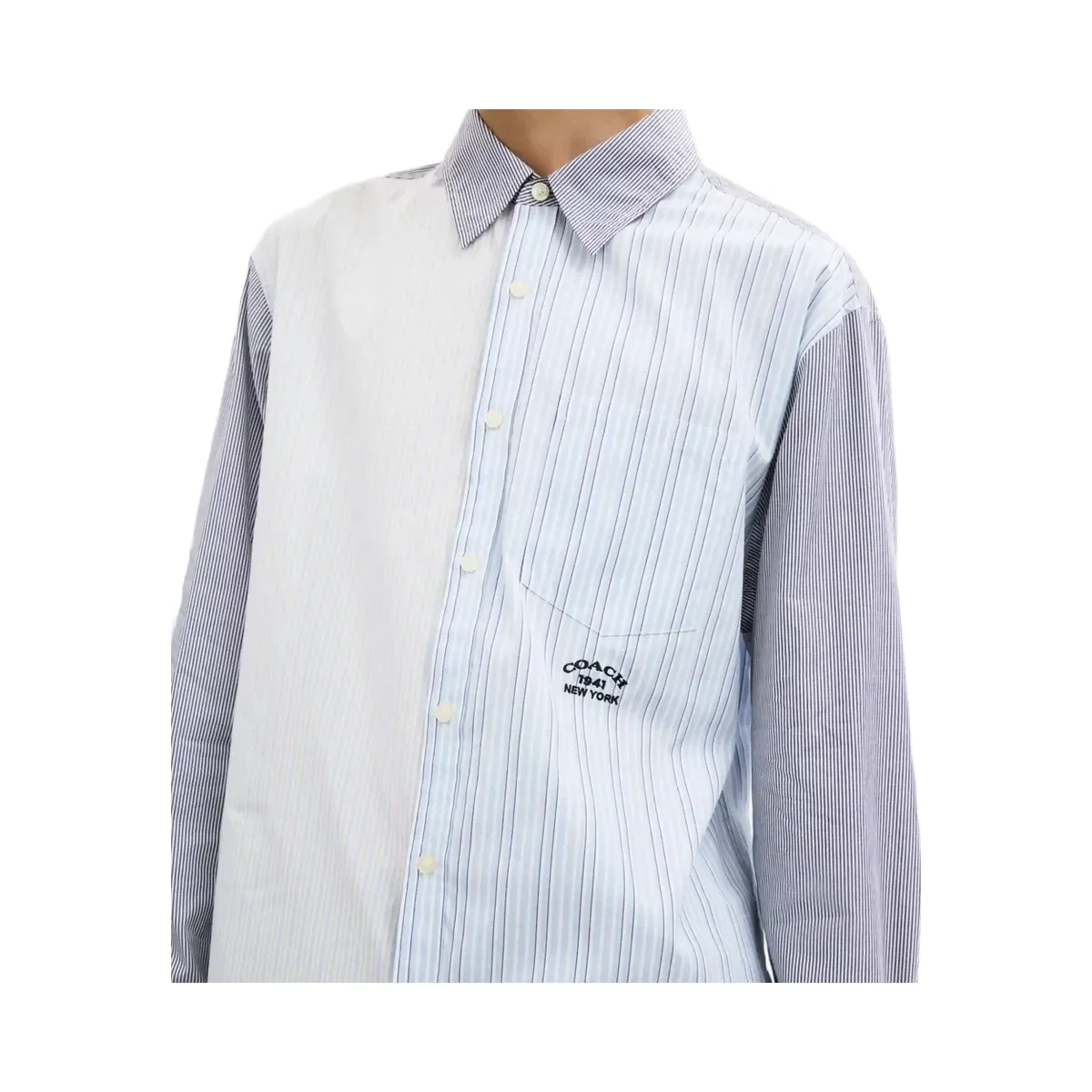 Coach Mashup Stripe Shirt in Blue Blue Multi