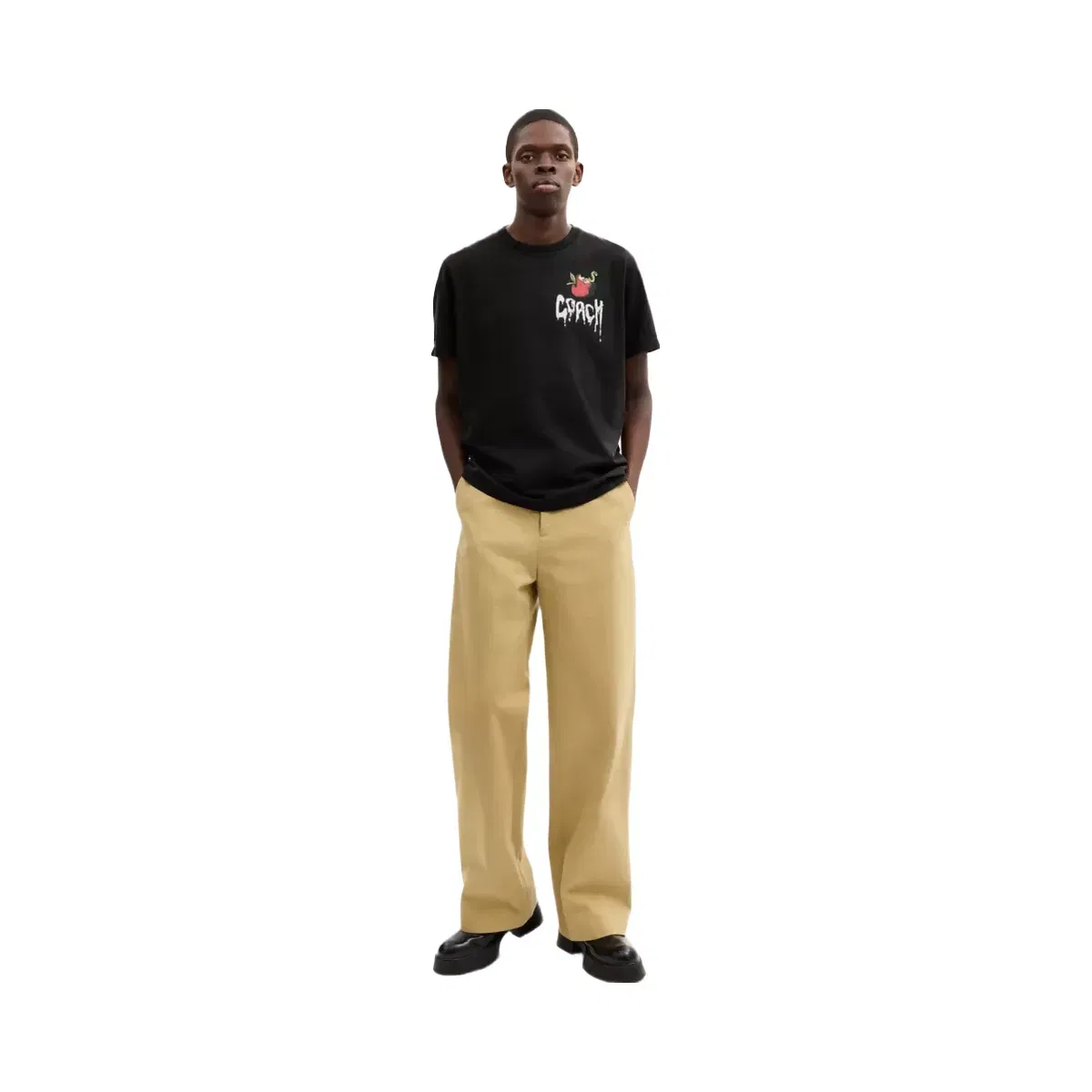 Coach Apple Classic T-Shirt In Organic Cotton in Black