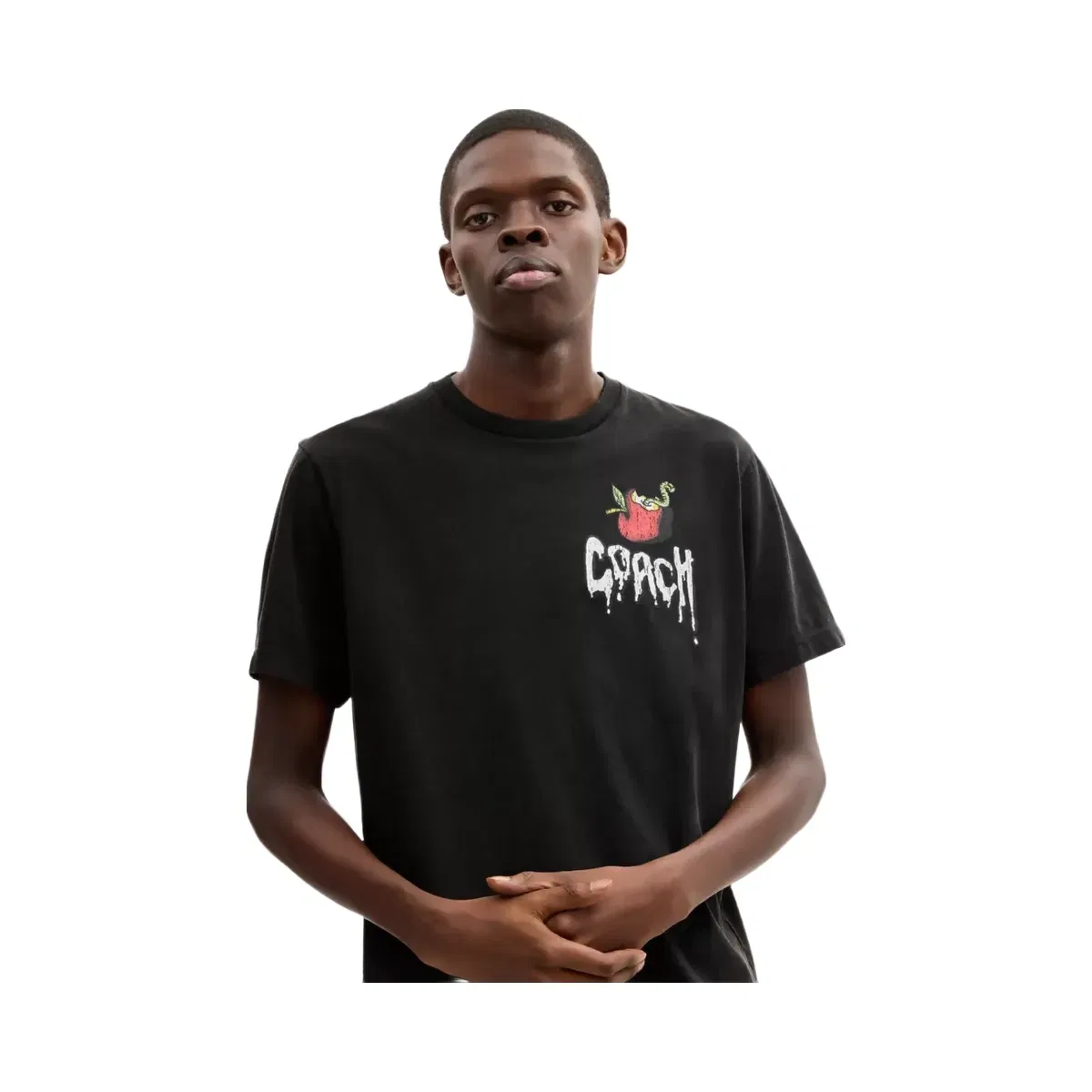 Coach Apple Classic T-Shirt In Organic Cotton in Black