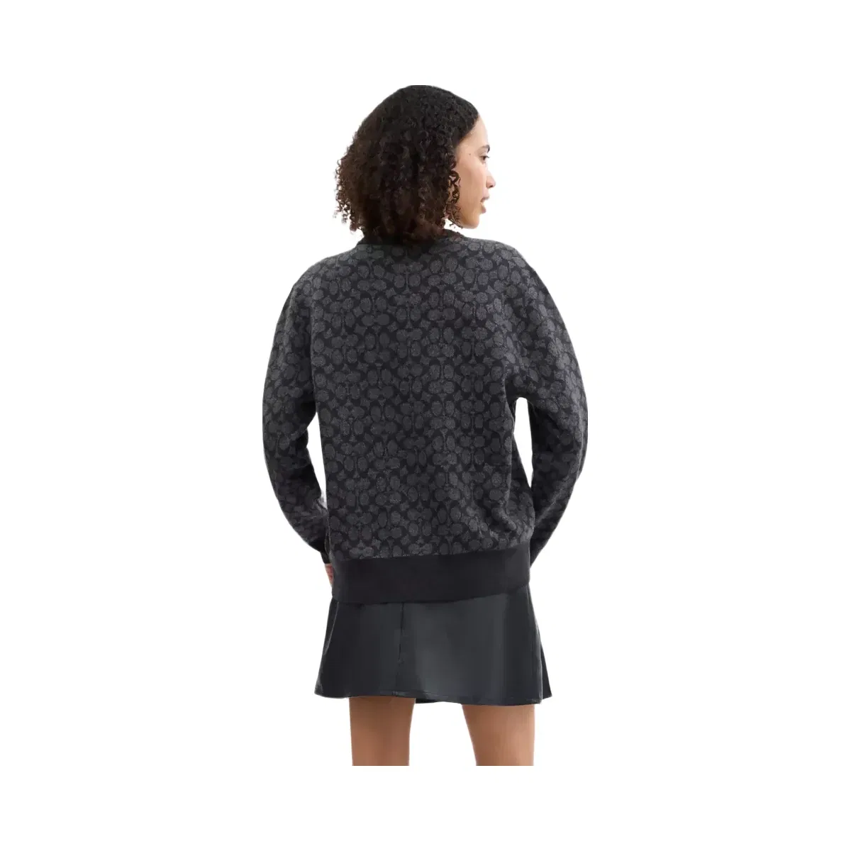 Coach Signature Crewneck Sweater in Charcoal Signature