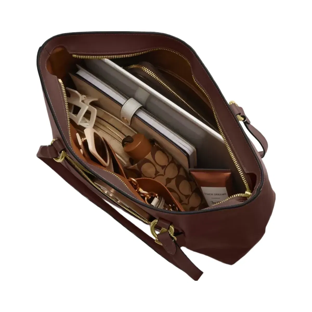 Coach Station Tote Bag Gold Maple