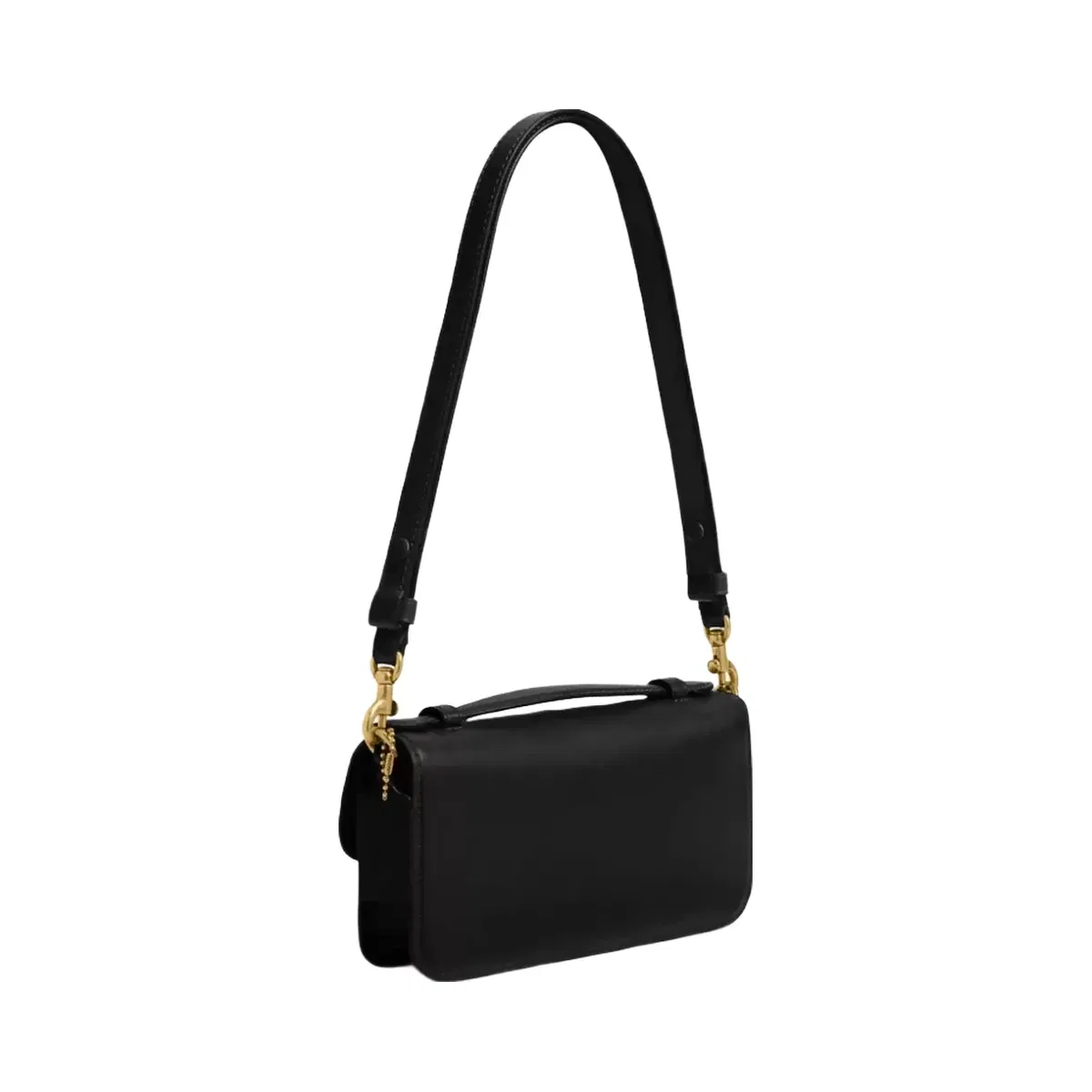 Coach New York Elora Top Handle Crossbody Bag in Brass Black
