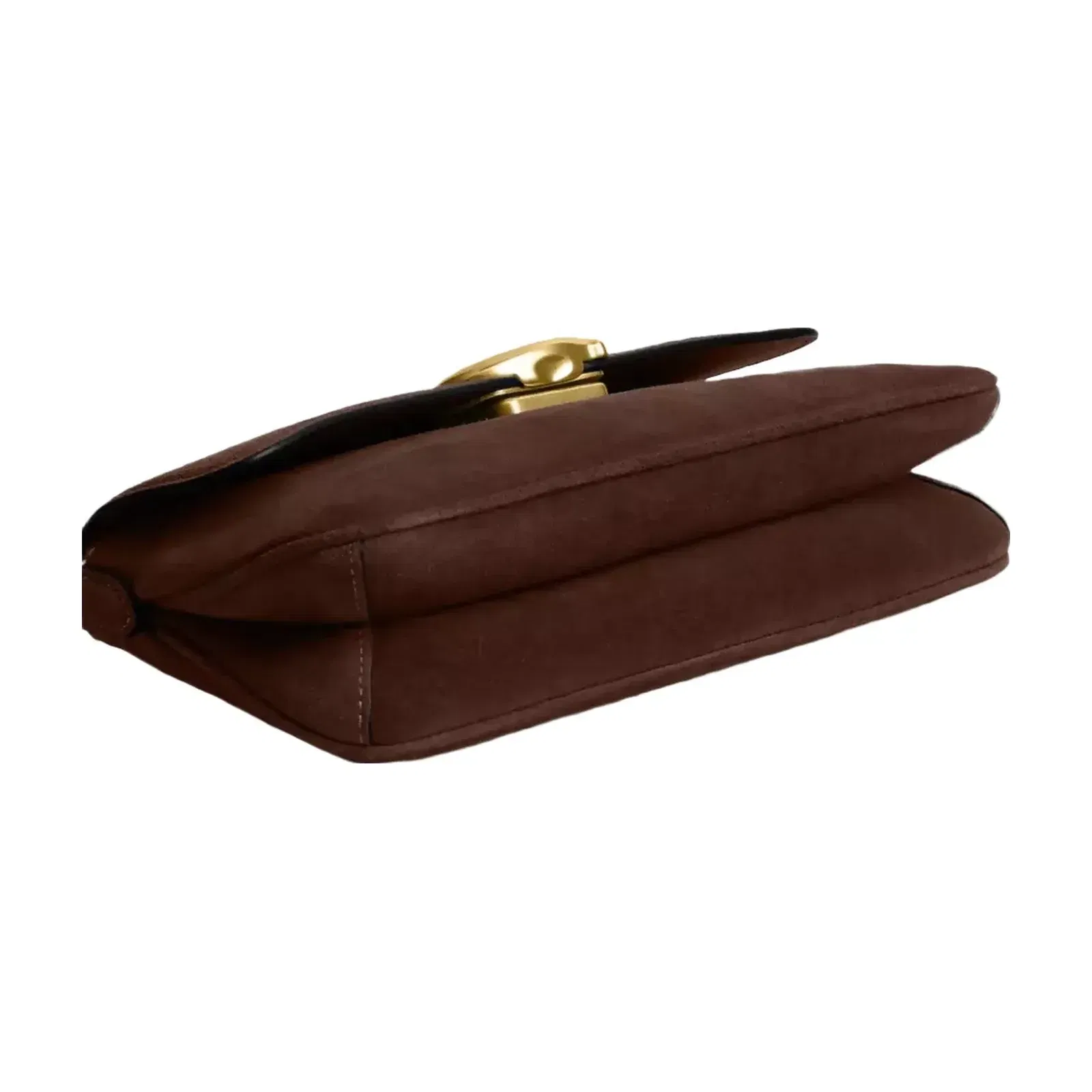 Coach Jet Shoulder Bag Brass Dark Chocolate
